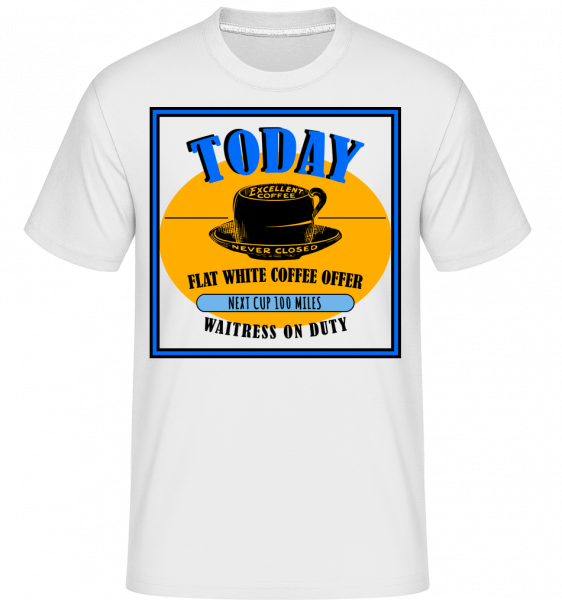 Flat White Coffee Offer -  T-Shirt Shirtinator homme - Blanc - Vorn