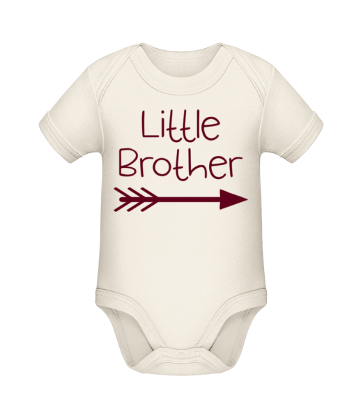 Little Brother - Body manches courtes bio - Crème - Devant