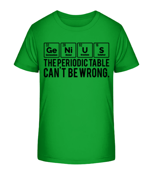 Periodic Table Genius - T-shirt bio Enfant Stanley Stella - Vert - Devant