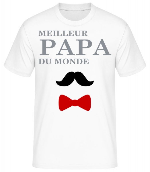 Meilleur Papa Du Monde - T-shirt standard Homme - Blanc - Vorn