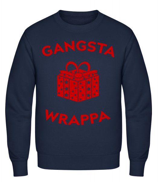 Gangsta Wrappa - Sweatshirt Homme - Bleu marine - Vorn