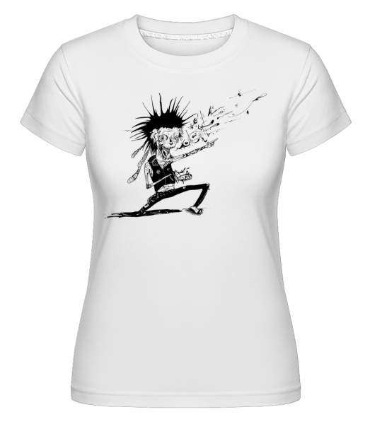 Zombie Fait De La Musique -  T-shirt Shirtinator femme - Blanc - Vorn
