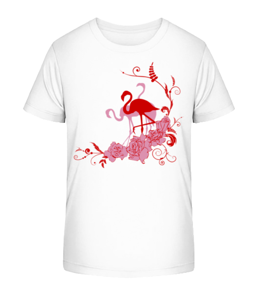 Flamingos Flowers - T-shirt bio Enfant Stanley Stella - Blanc - Devant