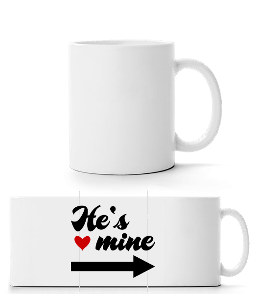 He's Mine - Mug panorama - Blanc - Devant