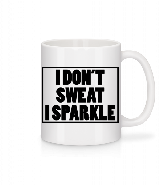 I Don't Sweat I Sparkle - Mug en céramique blanc - Blanc - Vorn