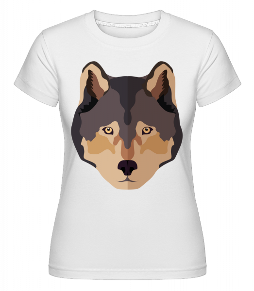 Loup Comic Ombre -  T-shirt Shirtinator femme - Blanc - Vorn