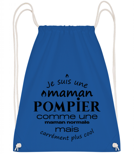 Maman Pompier Cool - Sac à dos Drawstring - Bleu royal - Vorn