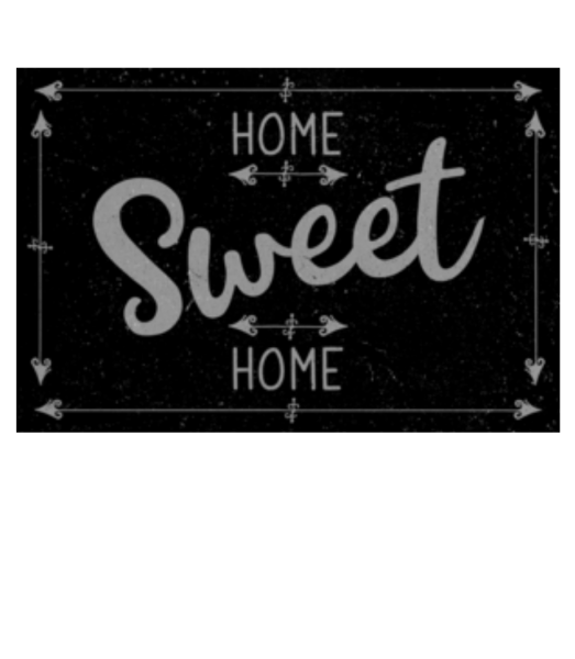 Home Sweet Home - Paillasson - Blanc - Devant