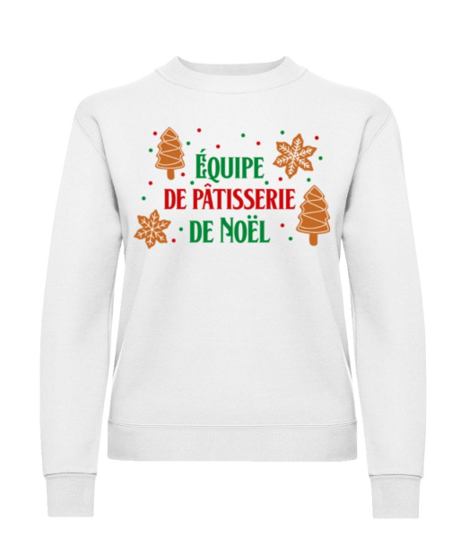 Équipe De Pâtisserie De Noël 2 - Sweatshirt Femme - Blanc - Devant