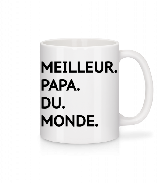 Meilleur Papa Du Monde - Mug en céramique blanc - Blanc - Vorn