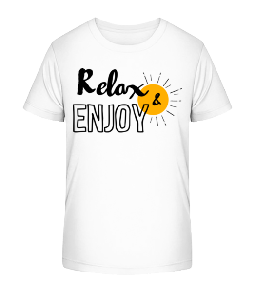 Relax Enjoy - T-shirt bio Enfant Stanley Stella - Blanc - Devant