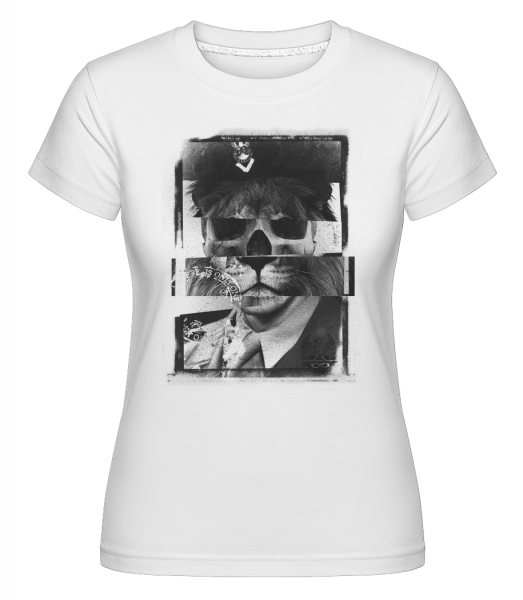 Image Humaine De Lion -  T-shirt Shirtinator femme - Blanc - Vorn