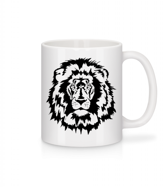 Lion - Mug en céramique blanc - Blanc - Vorn