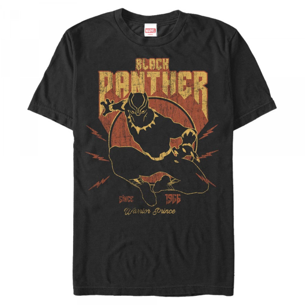 Marvel - Avengers - Black Panther Lighting Panther - Homme T-shirt - Noir - Devant