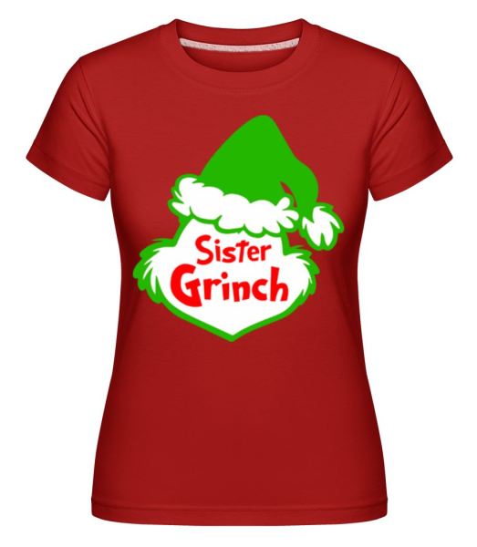Sister Grinch -  T-shirt Shirtinator femme - Rouge - Devant