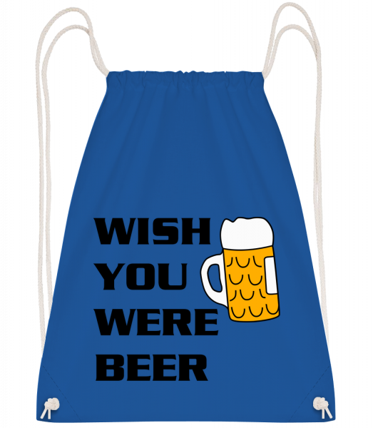 Wish You Were Beer - Sac à dos Drawstring - Bleu royal - Vorn
