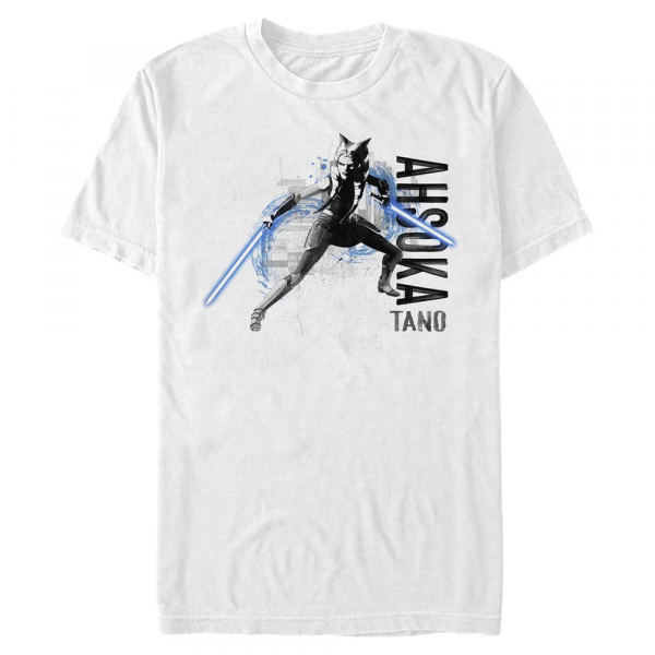 Star Wars - The Clone Wars - Ahsoka Collage - Homme T-shirt - Blanc - Devant