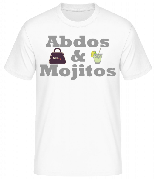 Abdos Et Mojitos - T-shirt standard Homme - Blanc - Vorn