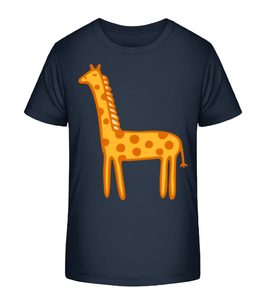 Enfant Comic - Girafe - T-shirt bio Enfant Stanley Stella - Bleu marine - Devant