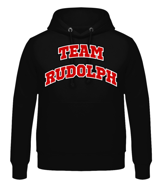 Team Rudolph - Sweat à capuche Homme - Noir - Devant