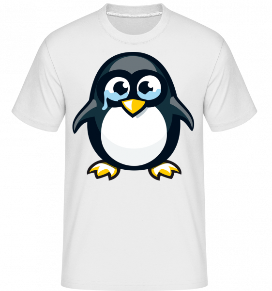 Sad Penguin -  T-Shirt Shirtinator homme - Blanc - Vorn