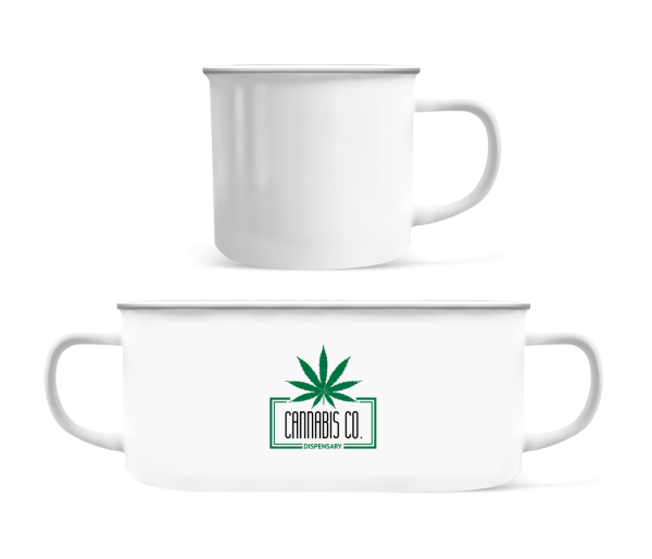 Cannabis Co. Icon - Tasse Émaillée - Blanc - Devant