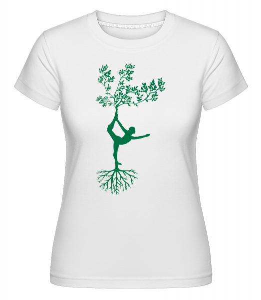 Yoga Harmonie Terre Arbre -  T-shirt Shirtinator femme - Blanc - Vorn