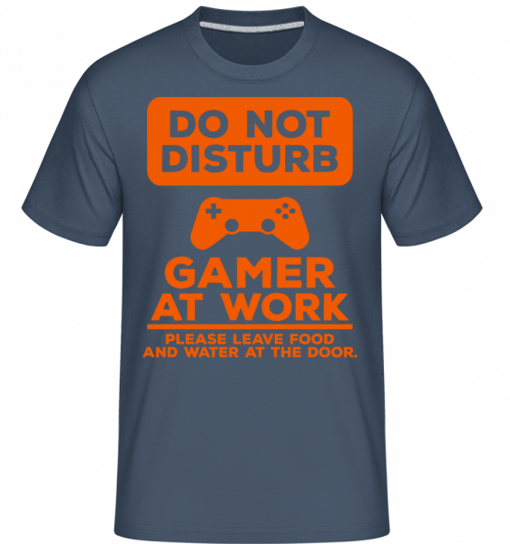Do Not Disturb Gamer -  T-Shirt Shirtinator homme - Bleu denim - Vorn