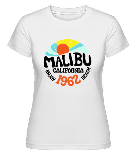 Malibu California -  T-shirt Shirtinator femme - Blanc - Devant