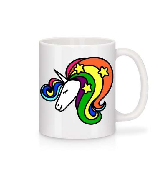 Unicorn Rainbow - Mug en céramique blanc - Blanc - Vorn