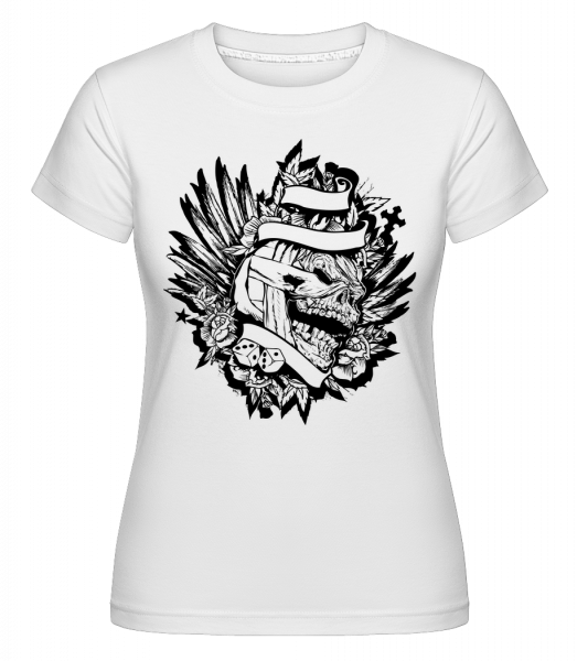 Tattoo Crâne Momifié -  T-shirt Shirtinator femme - Blanc - Vorn