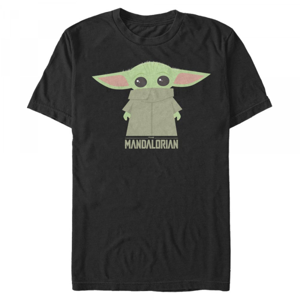 Star Wars - The Mandalorian - The Child Covered Face - Homme T-shirt - Noir - Devant