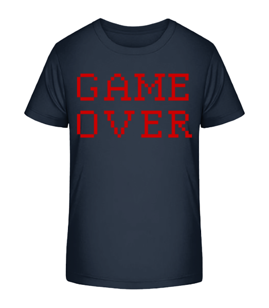 Game Over Pixel - T-shirt bio Enfant Stanley Stella - Bleu marine - Devant