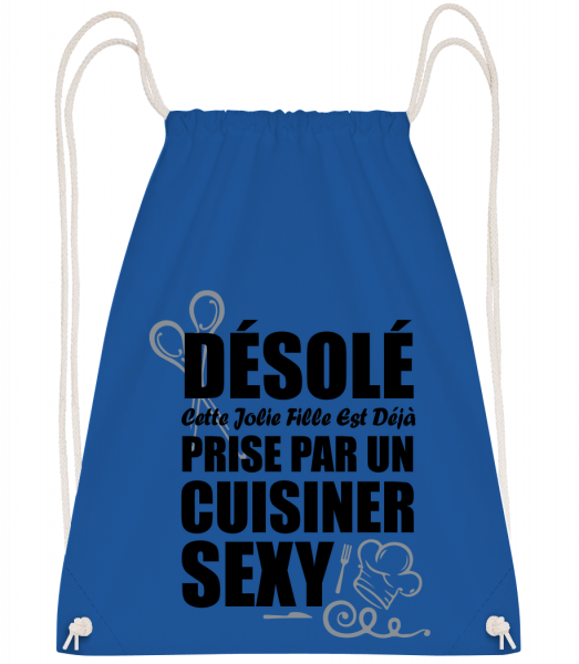Cuisinier Sexy - Sac à dos Drawstring - Bleu royal - Vorn