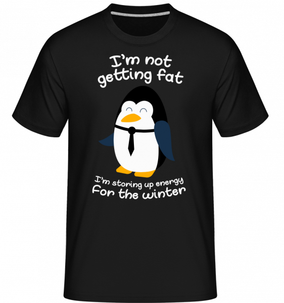 Pinguin Is Not Fat -  T-Shirt Shirtinator homme - Noir - Vorn