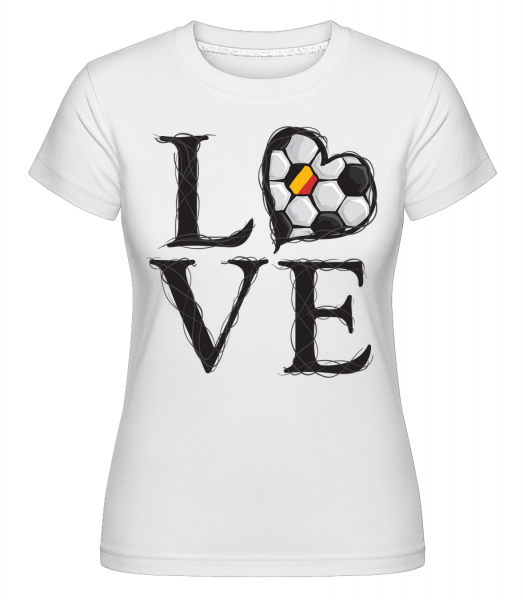 Football Amour Belgique -  T-shirt Shirtinator femme - Blanc - Vorn
