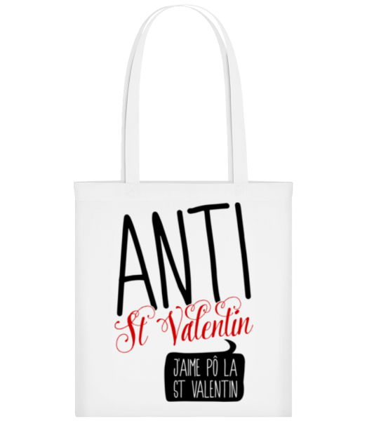 Anti St Valentin - Tote Bag - Blanc - Devant