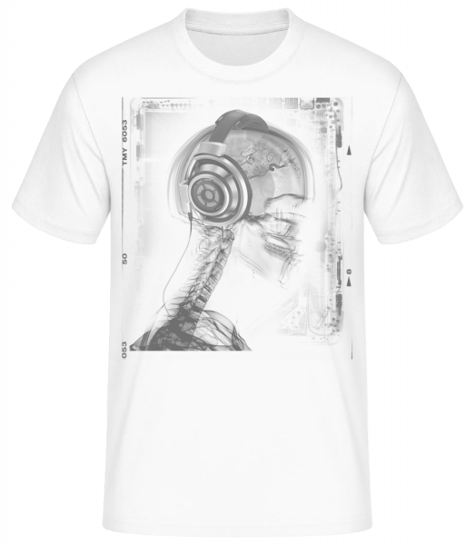 Musique Squelette - T-shirt standard Homme - Blanc - Vorn