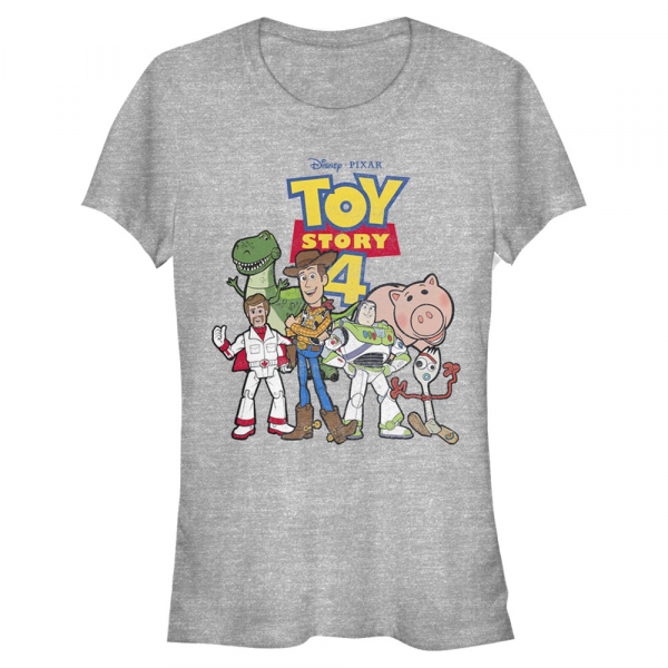 Pixar - Toy Story - Skupina Toy Crew - Femme T-shirt - Gris chiné - Devant