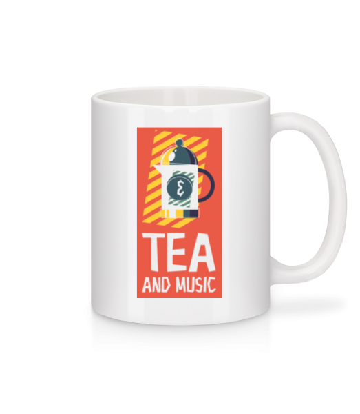 Tea And Music - Mug en céramique blanc - Blanc - Devant