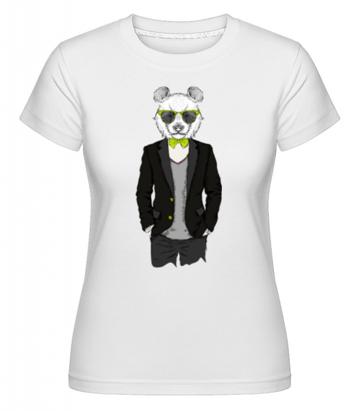 Panda Hipster -  T-shirt Shirtinator femme - Blanc - Devant