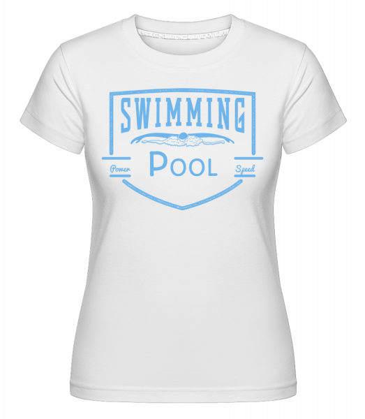 Swimming Pool Sign -  T-shirt Shirtinator femme - Blanc - Vorn