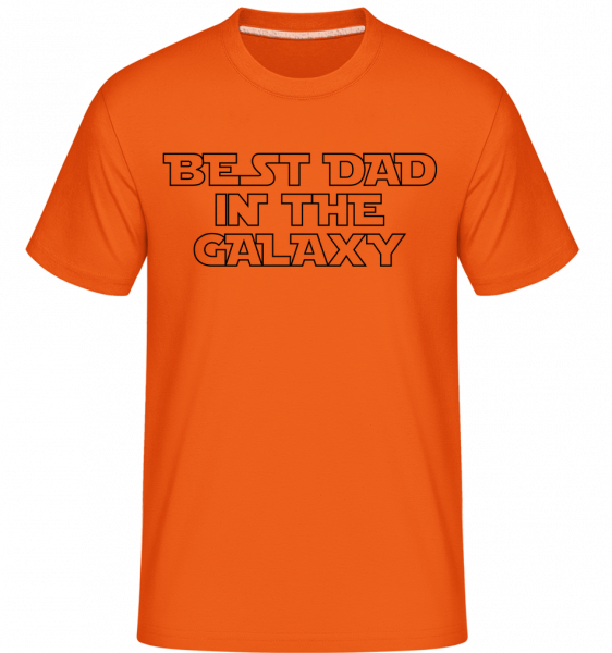 Meilleure Papa De Toute La Galaxy -  T-Shirt Shirtinator homme - Orange - Vorn