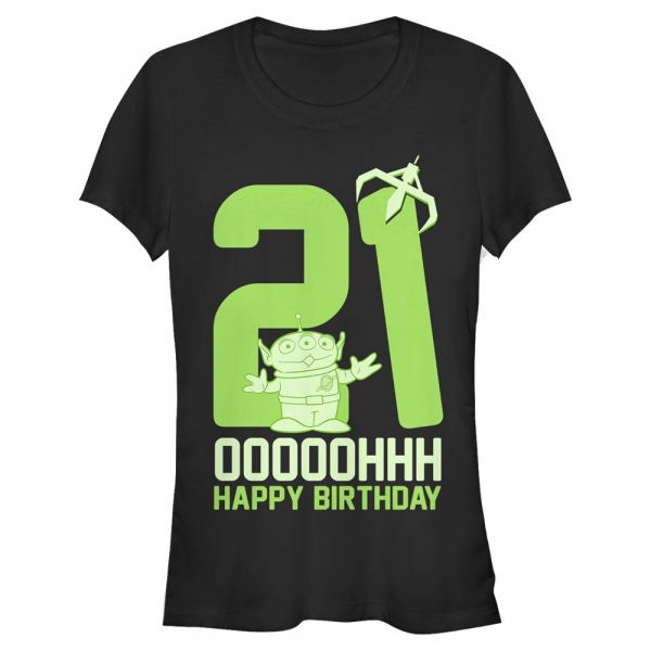 Pixar - Toy Story - Rex Ooohh Twenty One - Birthday - Femme T-shirt - Noir - Devant