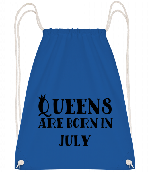 Queens Are Born In July - Sac à dos Drawstring - Bleu royal - Vorn