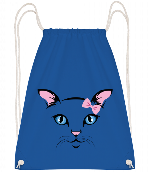 Cute Cat Kids - Sac à dos Drawstring - Bleu royal - Vorn