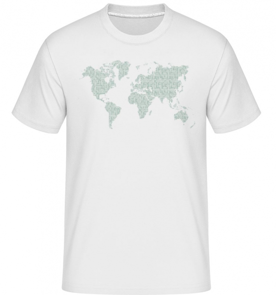 Carte Du Monde Du Circuit Imprimé -  T-Shirt Shirtinator homme - Blanc - Devant
