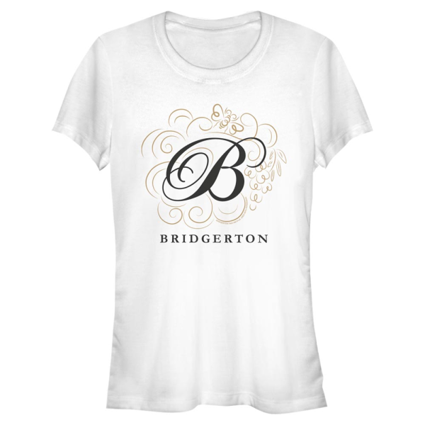 Netflix - La chronique des Bridgerton - Logo B - Femme T-shirt - Blanc - Devant