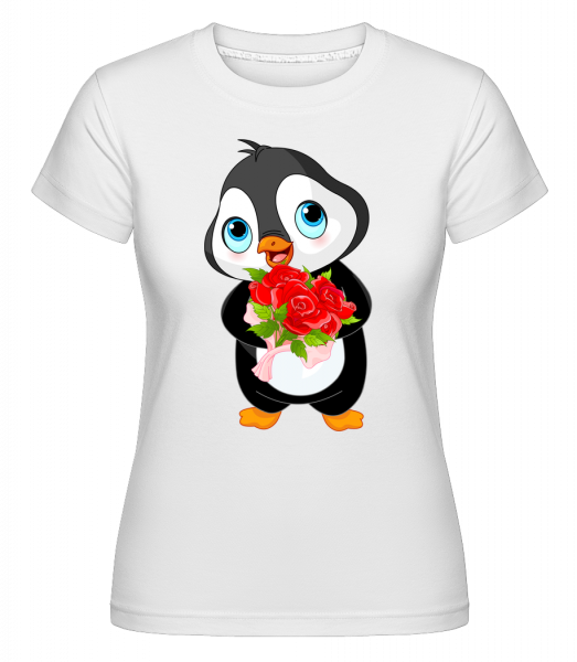 Cute Love Penguin -  T-shirt Shirtinator femme - Blanc - Vorn
