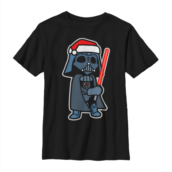 Star Wars - Darth Vader Darth Santa - Christmas - Enfant T-shirt - Noir - Devant